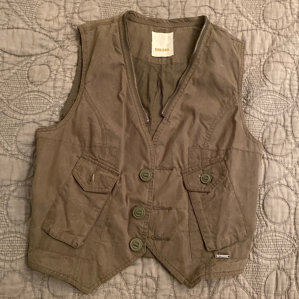 Diesel green vest. Size XS or S